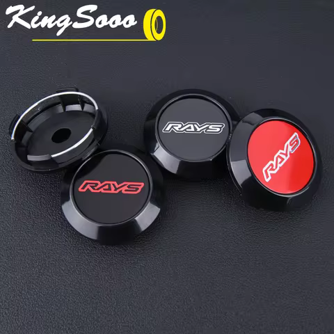 4PCS JDM Sport Wheel Cap Clip 60mm VOLK RAYS Emblem Wheel Center Caps Rim Cover Hub Cap G25 CE28 15"