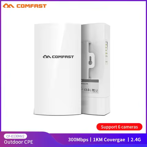 Comfast 2.4G 300Mbps Outdoor Wireless Bridge Weatherproof CPE WiFi Extender Access Point Router 2*12