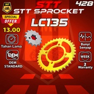 LC 135 LC135ES RXZ YAMAHA SPOKET 428 STT SPROCKET SPOKET MOTOSIKAL STT MDH