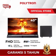 (Terlaris) Polytron Cinemax Soundbar Digital Led Tv 40 Inch Pld