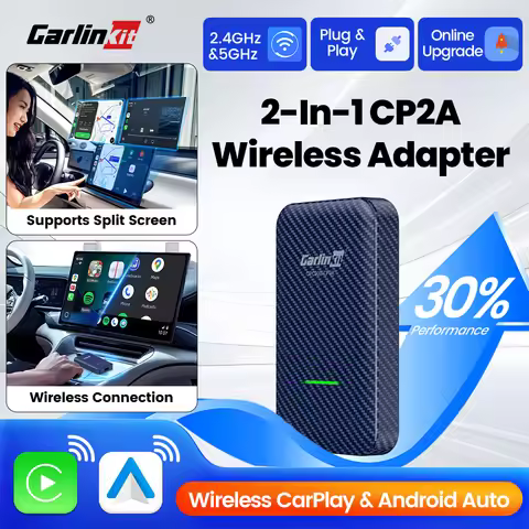 CarlinKit Wireless Adapter CP2A Wireless Android Auto & CarPlay Smart Mini Box Plug & Play 2.4G&5Ghz