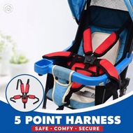 Baby Stroller Harness Belt 5 Point Safety Strap Shoulder Pads Kids Car Seat Chair Accessory