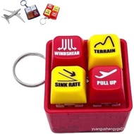 Xifyjus Pilot and crew alert keychain EGPWS Warning Sound Simulator，Airplane Emergency Alert Keychai