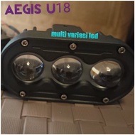 lampu LED sorot AEGIS U18 untuk motor dan mobil harga per-1 pcs lampu