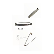10pcs Bar Pins Silver 4.5cm 45mm According To DIY For Name Pins