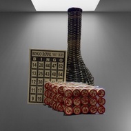 Bingo complete set NITO shakers 100s cards BINGO ROYAL BLACK wooden chips embose 1-1000 series avail