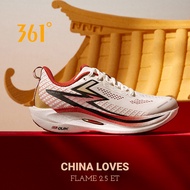 [10KM+] 361 Degrees Flame 2.5ET รองเท้ากีฬาชาย  เปลวไฟ รองเท้าวิ่งมาราธอนมืออาชีพรองเท้าทดสอบทางกายภ