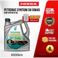 Petronas Syntium Semi Synthetic SN10w40 Engine Oil 4L With Proton Oil Filter Minyak Enjin Car Oil