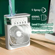 ⚡READY STOCK⚡Portable USB Mini Fan Mist Fan Air Cooler Mist Fan Desktop Humidifier Cooler Spray Mist