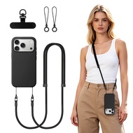 MoKo Adjustable Phone Crossbody Lanyard (Without Case) for iPhone 17/Air/Pro/Max with Dual Lanyard H