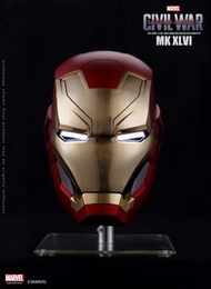 鋼鐵人 馬克46 Iron Man Mark 46   1/1 比例可戴式頭盔 電動開合版