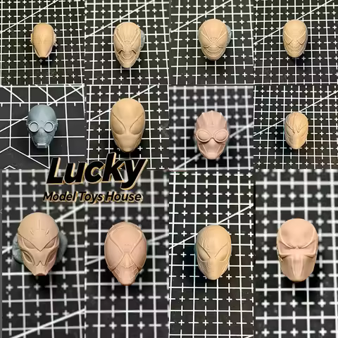 Comic Dark Shadow 1/12 Game Spider Hero Man Soldier Unpainted Head Sculpt Toys Accessory For 6inch M