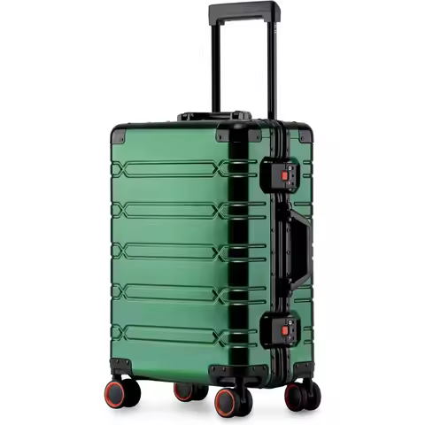 Aluminum Carry On Luggage 22x14x9 Airline Approved, Zipperless Luggage Premium Aluminum Suitcase Lug