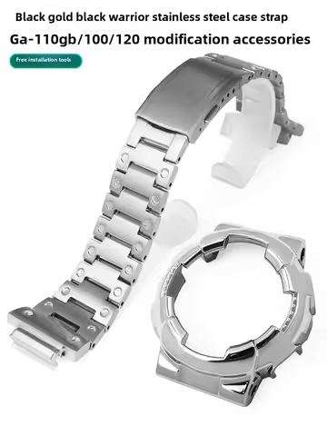 GA-110 Mod kit Stainless Steel case Strap For Casio G-SHOCK GA 110 GA-120 GA-100 men Modified Watchb