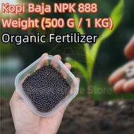 BAJA KOPI NPK 888 (1 KG / 500 G) Organik Fertilizer Premium Baja Durian Sayur Pokok Buah. Sweet Home Store [Ready Stock]