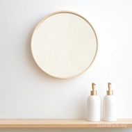 Cermin Bulat Kayu Pepejal Cermin Bilik Mandi Kayu Asli Cermin Solek Cermin Bulat Kayu Dilekap di Din