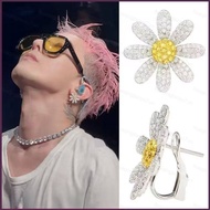 hj7 G-Dragon concert Sunflowers full of diamonds daisy ear stud cute earrings hj7