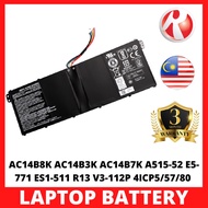 ACER AC14B8K AC14B3K AC14B7K A515-52 E5-771 ES1-511 R13 V3-112P 4ICP5/57/80 15.2V 48WH LAPTOP BATTER