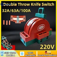 Legogoll 2 Pole Double Throw Knife Disconnect Switch 32A 63A 100A DPDT Cutter Safety Disconnect Swit