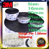 Velcro Hook And Loop 3M 9448A Adhesive Tape Glue Double Tape Nylon Coarse Fine Original