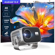 A10 4K Projector Android 13.0 1080P resolution WiFi 6 and Bluetooth 5.2 360° rotation 1500ANSI Suita