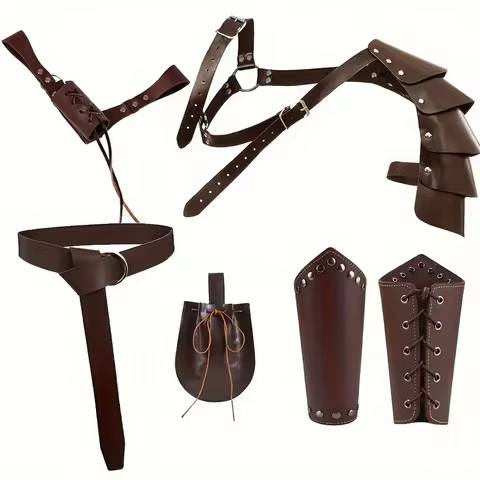 Halloween Medieval Belt Cosplay Scabbard Wizard Potion Glass Bottle Role-playing Shoulder Armor Viki
