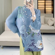 Japan 2025 Issey Miyake National Style Pleated Cardigan New Womens 2024 Early Autumn Shirt Coat Desi