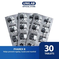 UNILAB Pharex B-Complex 30 Tablets, Vitamin B1+B6+B12 - For B Deficiency And Neuropathy Bncv