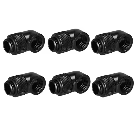 PC Water Cooling 90 Degree Rotating Fittings Female To Male F-M Hard Tube Pipe Fitting G1/4'' Connec