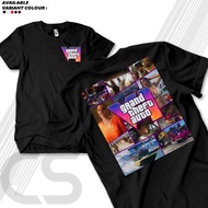 GTA 6 Grand Theft Auto VI T-Shirt - Gaming Gamers T-Shirt Distro Cotton Combed 30s Bungkusaja