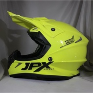 JPX FOX1 Solid Fluorescent Yellow Gloss Full Face Helmet | JPX Motorcycle Helmet