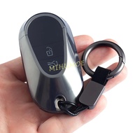 For 2021-2025 Mercedes Benz C E S-Class GLC EQS EQE AMG SL55 Black Transparent Car Key Fob Case Cove