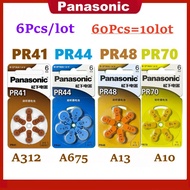 60Pcs Panasonic Original Battery PR70 A10 P10 S10A PR48 A13 PR44 A675 PR41 A312 PR48 A13 PR70 PR536 
