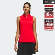 adidas กอล์ฟ เสื้อคอสูงแต่งซิป Ultimate365 ผู้หญิง สีแดง JF8818