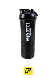 Whey Depot / Mass Depot Shaker 500ml Official Shaker Bottle BLENDER with Whisk Ball (Black)