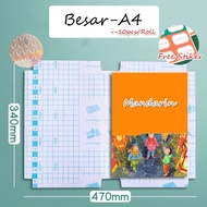 10 pcs Sampul Buku Stiker / Self-Adhesive Book Cover Waterproof/ STIKER PVC FILM