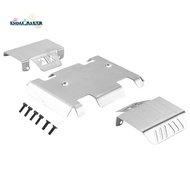 Stainless Steel Chassis Armor Axle Protector Skid Plate for  EX86190 EX 86190 LC76 1/10 RC Crawler C