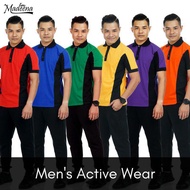 TSHIRT MEN MEN SPORT SELESA TAHAN LASAK SERAP PELUH IRONLESS SHIRT COLLAR TSHIR LELAKI