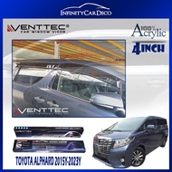 Venttec Premium Acrylic 3mm Door Visor (Made in Malaysia) 4" Compatible With Toyota Alphard (AH30) 2
