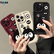 Cartoon Cute Creative Coal Ball Elf Phone Case For OPPO A3S A5 AX5 A5S AX5S A7 AX7 A12e A12S A12  Fall Protection Case