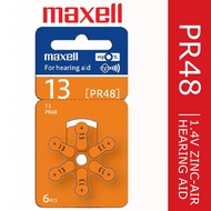 Maxell PR48 1.4V Zinc Air Hearing Aid Battery (6pcs) 13