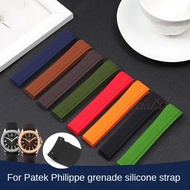 with Metal Pins Strap For Grenade Waterproof Soft Silicone 21mm Watch Strap Male 5164/5167 Blue Spor