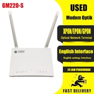 2nd hand GM220-S GM220S XPON Supports EPON And GPON English Version(Contains Adaptor)