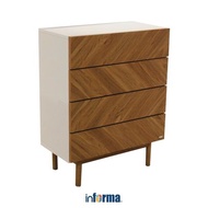 INFORMA - CROSBY TOPPAN LACI 4 TINGKAT - COKELAT OAK