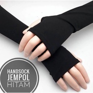 Plain black thumb handsock Handsock Muslimah Cotton Handsock Haseema