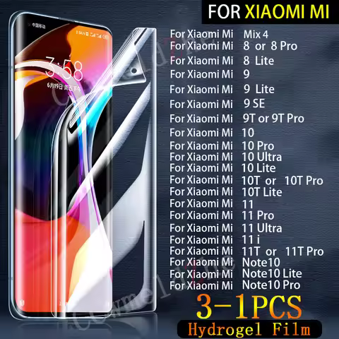 Full Cover Hydrogel Film For Xiaomi Mi 11 Ultra Mi 11 Lite 5g Screen Protector For Mi 11 8 9 10 T i 