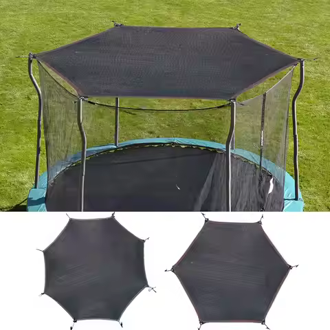 6-14FT Trampoline Sunshade Net Awning Trampoline Top Cover Trampoline Protection Cover Sun Net Suita