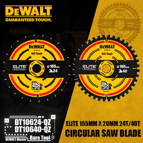 DEWALT DT10624-QZ DT10640-QZ CIRCULAR SAW BLADE ELITE SERIES ELITE Circular Saw Blade 165MM 20MM 24T
