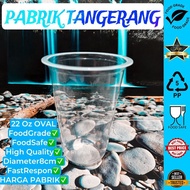 22oz oval pp cup UNIVERSAL 22oz oval plastic cup without lid Fresh plastic drink cup/