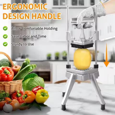 Vegetable Fruit Chopper 3/8″ 1/4″ Blade Food Dicer French Fry Cutter Onion Slicer For Tomato Peppers